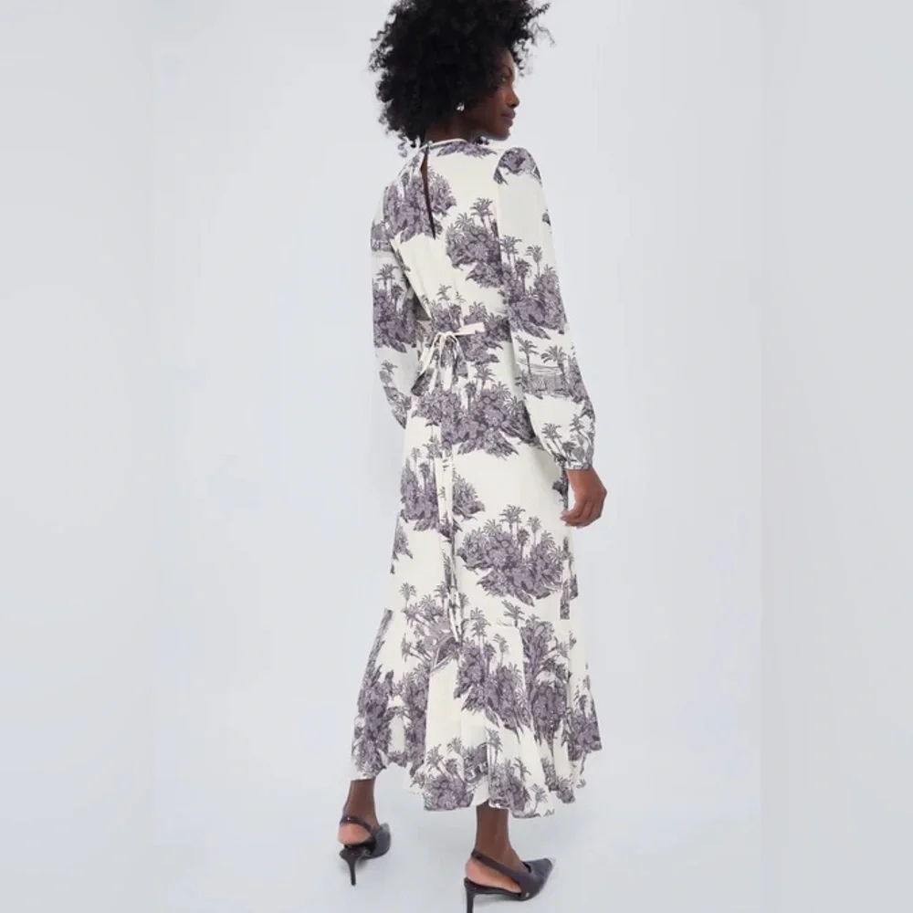 NWT Tuckernuck+India Hicks Cream Toile Long Sleeve Dress - Picture 3 of 7